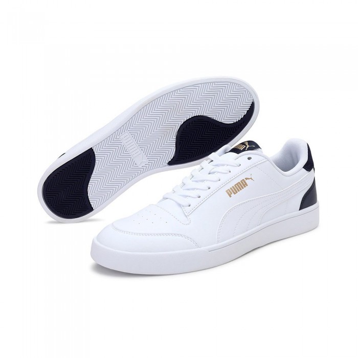 [해외]푸마 Shuffle 운동화 137919814 Puma White / Puma White / Peacoat / Puma Team Gold