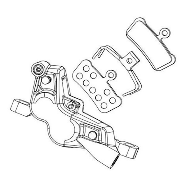 [해외]스램 G2 R2 A2 Caliper Assembly Standard 디스크 브레이크 캘리퍼 1137795710 Diffusion Black