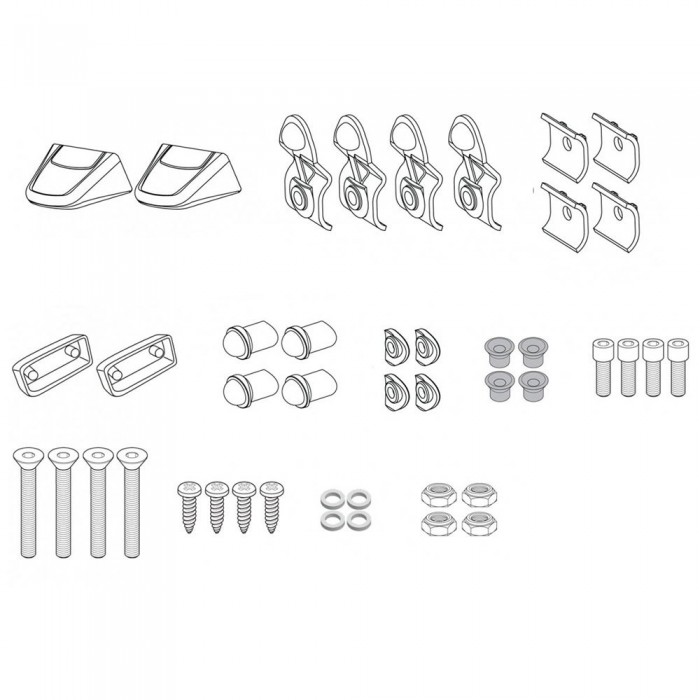 [해외]기비 Monokey Rack Side Configuration Kit 탑 케이스 후면 피팅 9137999842 Silver