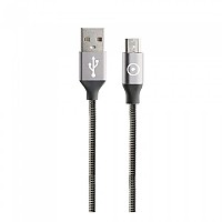 [해외]MUVIT USB 케이블 Micro USB Metal Flexible 2A 1.2 M 4137550593 Grey