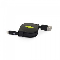 [해외]MUVIT USB 개폐식 USB 케이블 라이트ning MFI 2.1A 1 M 4137552742 Black