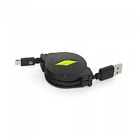 [해외]MUVIT USB 개폐식 USB 케이블 Mico USB 2.1A 1 M 4137552825 Black