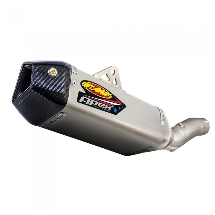 [해외]FMF Apex Slip-On Carbon Titanium Kawasaki ZX10 08-10 비승인 오토바이 머플러 9138012850 Silver