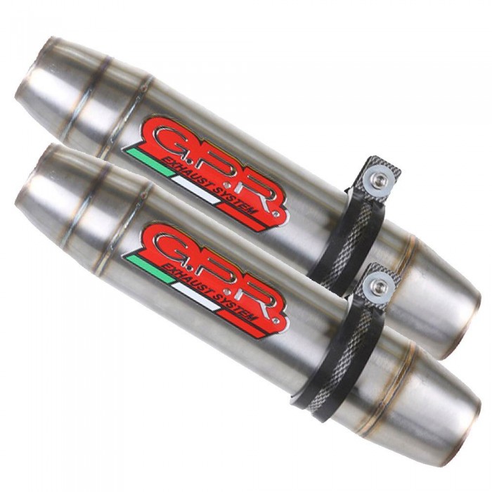 [해외]GPR EXHAUST SYSTEMS Deeptone Inox Double Scrambler 800 17-20 Euro 4 CAT 인증된 머플러 9138015279 Silver / Silver