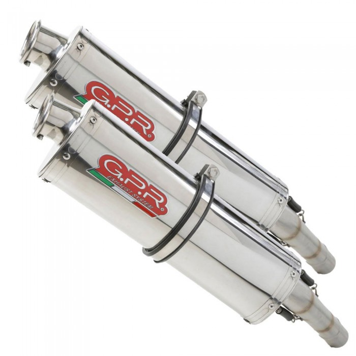 [해외]GPR EXHAUST SYSTEMS Trioval Double VTR 1000 SP1 RC51 00-01 인증된 머플러 9138015460 Silver / Silver