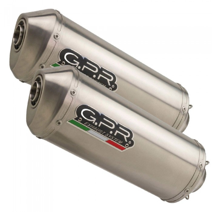 [해외]GPR EXHAUST SYSTEMS Satinox Double Continental 650 19-20 Euro 4 CAT 인증된 머플러 9138015839 Silver / Silver