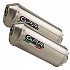 [해외]GPR EXHAUST SYSTEMS Satinox Double Continental 650 19-20 Euro 4 CAT 인증된 머플러 9138015839 Silver / Silver