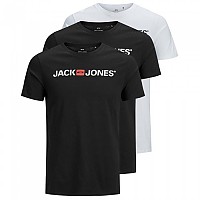 [해외]잭앤존스 Corp 로고 3 Pack 반팔 티셔츠 138024755 White / Pack 1 Black / 1 Navy Blazer / 1 White