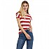 [해외]베로모다 와이드 Stripe 반팔 티셔츠 138050305 Goji Berry / Stripes Snow White