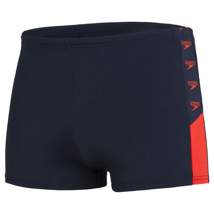 [해외]스피도 Boom Logo Splice 수영 복서 브리프 6137927466 True Navy / Dragonfire Orange