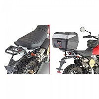 [해외]기비 Monolock Fantic Caballero Scrambler 125/250/500 탑 케이스 후면 피팅 9138000068 Glossy Black