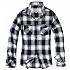 [해외]BRANDIT Amy Flannel 긴팔 셔츠 4138023769 White / Black