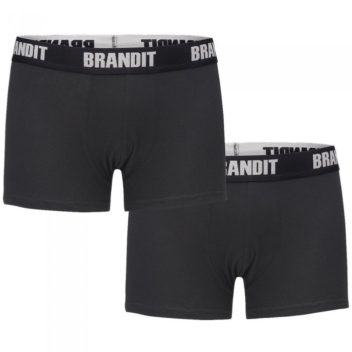 [해외]BRANDIT Logo 복서 브리프 2 단위 4138023332 Black / Black