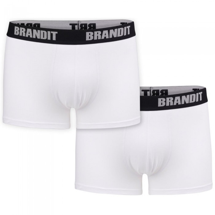 [해외]BRANDIT Logo 복서 브리프 2 단위 4138023336 White / White