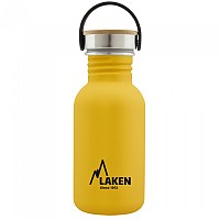 [해외]LAKEN 스테인레스 스틸 및 대나무 모자 Basic 500ml 4138048760 Yellow