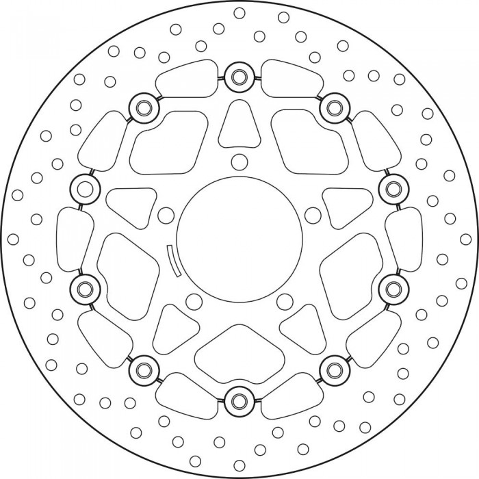 [해외]BREMBO 플로팅 프론트 브레이크 디스크 78B40861 9138111427 Silver