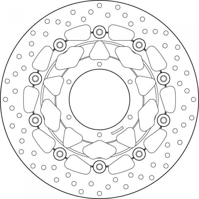 [해외]BREMBO 78B40867 부동 전면 브레이크 디스크 9138111515 Silver