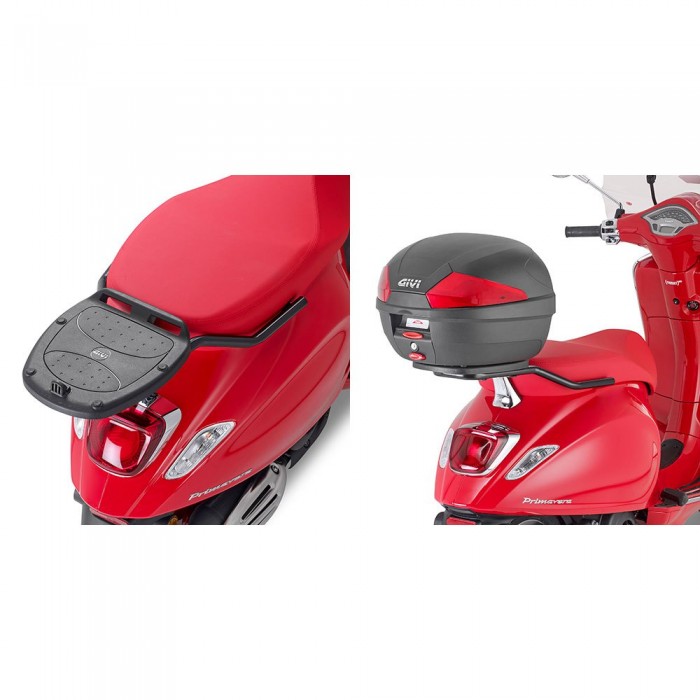 [해외]기비 Monolock Piaggio Vespa Primavera 50/125/150&Vespa Sprint 50/125/150 상단 케이스 후면 장착 9138106716 Black