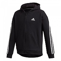 [해외]아디다스 풀 지퍼 스웨트셔츠 3 Stripes 15137667062 Black / White