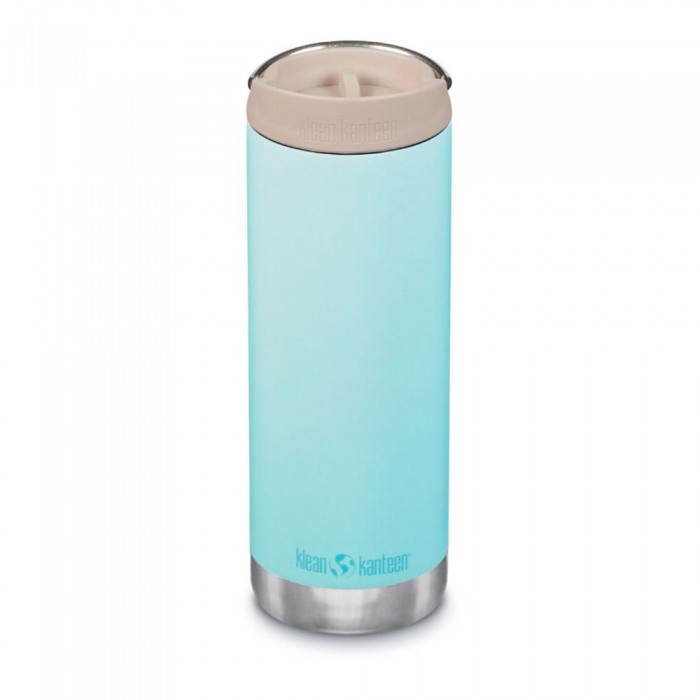 [해외]KLEAN KANTEEN TK와이드 16oz 카페 모자 단열 보온병 포함 4138129501 Blue Tint