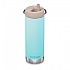 [해외]KLEAN KANTEEN TK와이드 16oz 트위스트 모자 단열 보온병 4138129504 Blue Tint