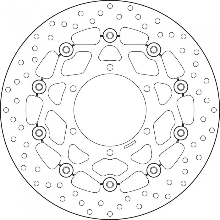 [해외]BREMBO 78B40863 부동 전면 브레이크 디스크 9138111342 Silver