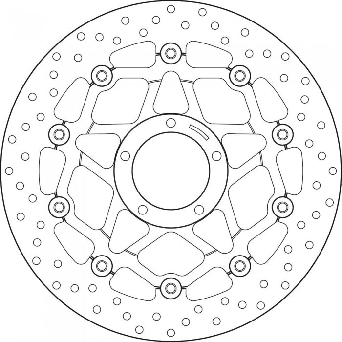 [해외]BREMBO 78B40878 부동 전면 브레이크 디스크 9138111428 Silver