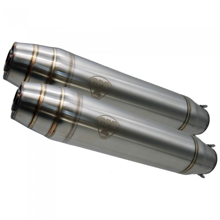 [해외]GPR EXHAUST SYSTEMS Deeptone Inox Caf? Racer 링크 파이프 없는 소음기 보네빌 T140 76-83 승인 9138136639 Silver / Silver