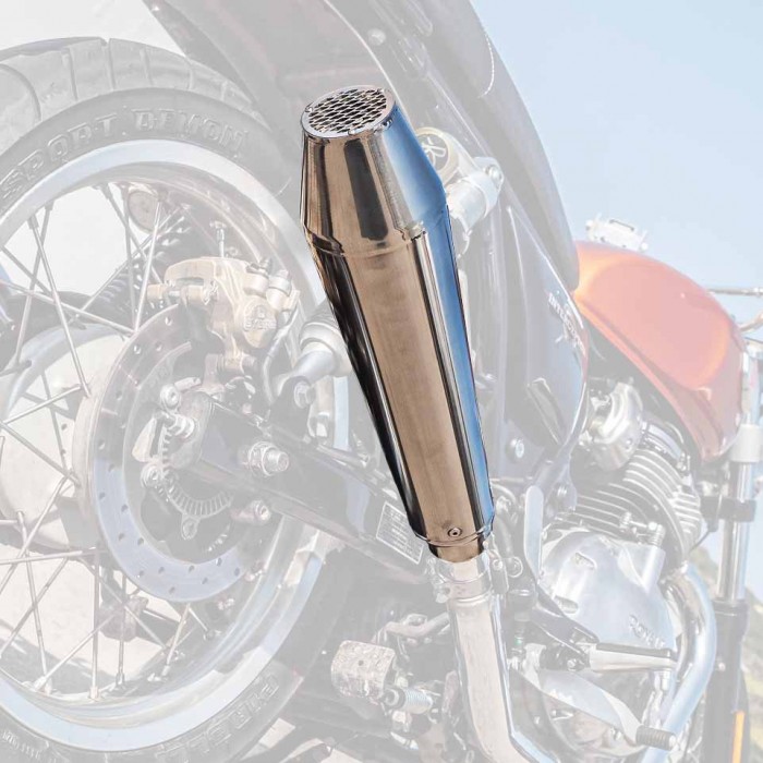 [해외]GPR EXHAUST SYSTEMS Ultracone Inox Caf? Racer Silencer Without Link Pipe Bonneville T140 85-88 인증된 머플러 9138136649 Silver / Silver