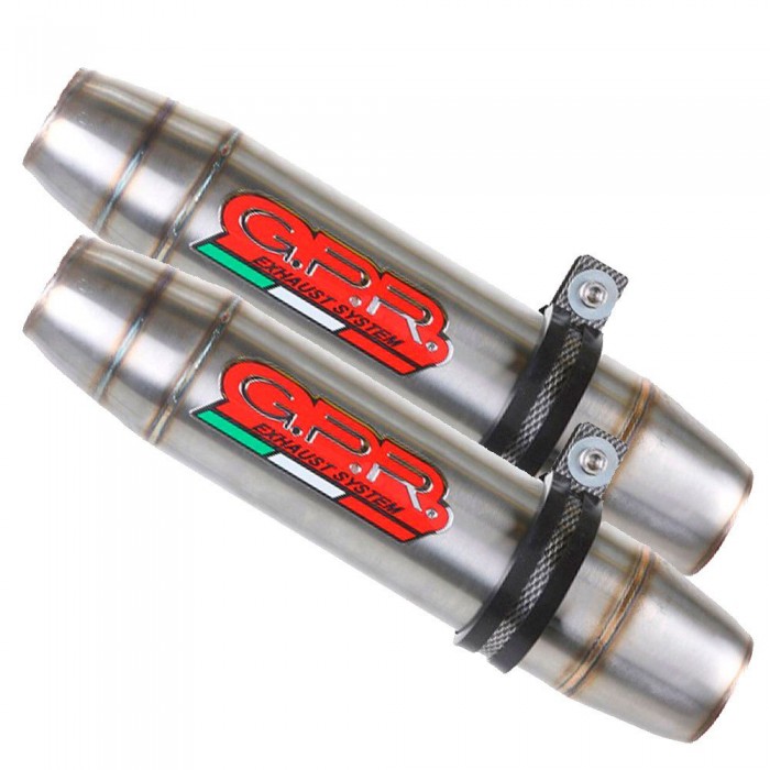 [해외]GPR EXHAUST SYSTEMS Deeptone Inox Double Shiver 750 GT 07-16 비인증 슬립온 머플러 9138138618 Silver / Silver