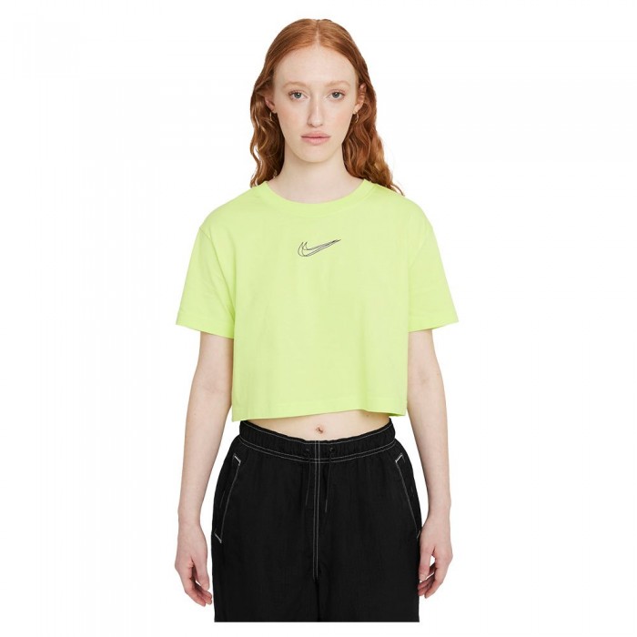 [해외]나이키 Sportswear Cropped Dance 반팔 티셔츠 138126274 LT Lemon Twist