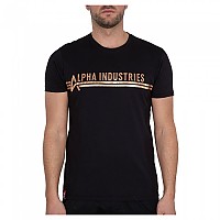 [해외]알파 인더스트리 Industries Foil Print 반팔 티셔츠 138020884 Black / Copper