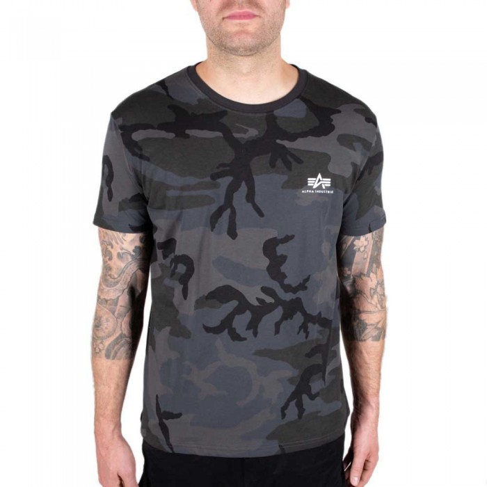 [해외]알파 인더스트리 Backprint Camo 반팔 티셔츠 138021162 Black Camo