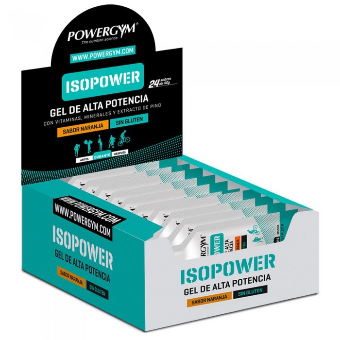 [해외]POWERGYM Isopower Gel 40g 24 단위 주황색 에너지 젤 상자 4138050057 Multicolor