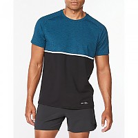 [해외]2XU Motion Colour Block 반팔 티셔츠 6138230928 Aquamarine / Black