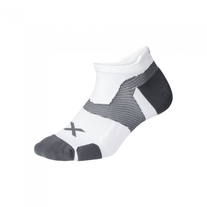 [해외]2XU Vector Cushion 보이지 않는 양말 6138230991 White / Grey