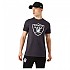 [해외]뉴에라 NFL Outline Logo Las Vegas Raiders 반팔 티셔츠 138207546 Graphite / White