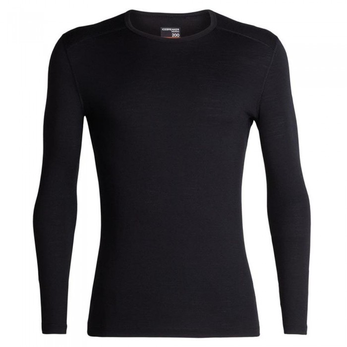 [해외]아이스브레이커 200 Oasis Merino 긴팔 베이스 레이어 1136879888 Black