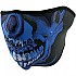 [해외]ZAN 헤드기어 마스크 Neoprene Half 9137336836 Blue Chrome Skull