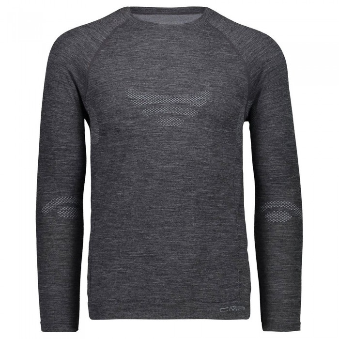 [해외]CMP Seamless Sweat 39Y4017 긴팔 베이스 레이어 4137372806 Black Melange