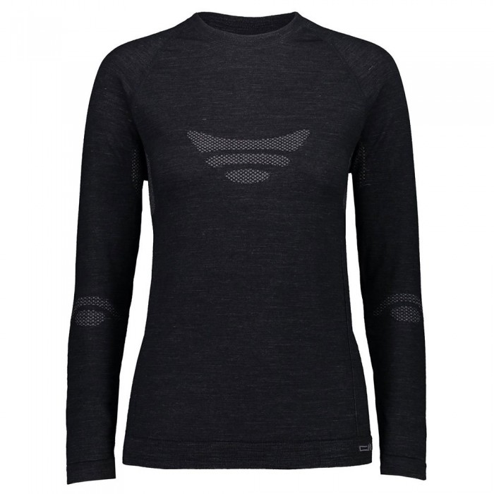 [해외]CMP Seamless Sweat 39Y4006 긴팔 베이스 레이어 1137372804 Black Melange