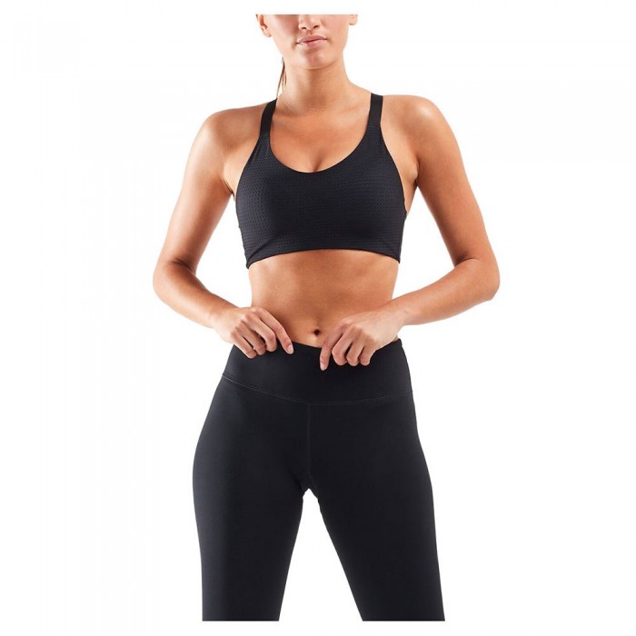 [해외]2XU Perform Perforated 미디엄 임팩트 스포츠 브라 1138230961 Black