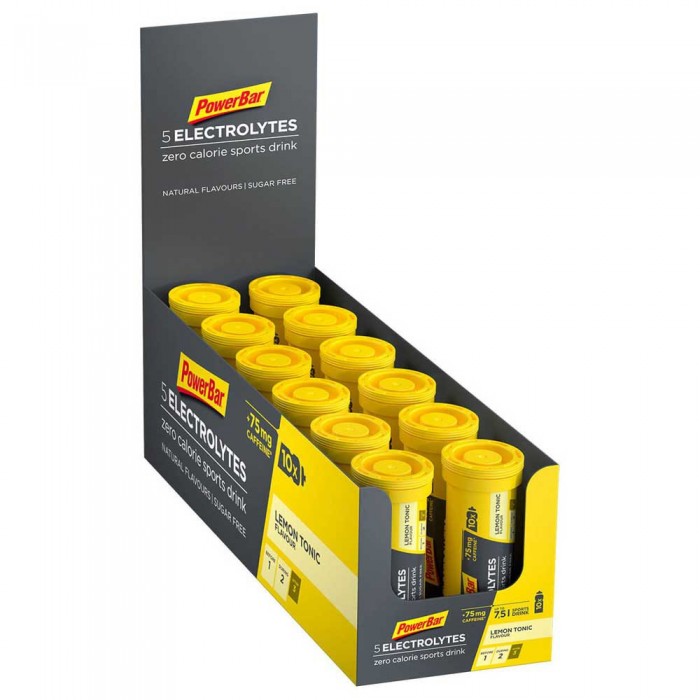 [해외]파워바 유닛 레몬 토닉 부스트 타블렛 5 Electrolytes 40g 1 3138258785 Yellow