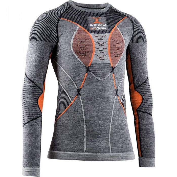 [해외]엑스 바이오닉 Apani 4.0 Merino 긴팔 베이스 레이어 3137215308 Black / Grey / Orange