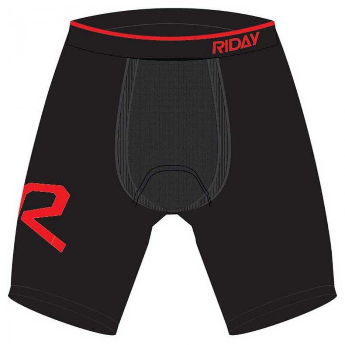 [해외]RIDAY Logo 베이스 레이어 반바지 3137426346 Black / Red