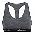 [해외]아이스브레이커 Sprite Racerback Merino 스포츠 브라 로우 임팩트 12136383746 Gritstone Heather / Black