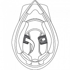 [해외]AGV AX9 M1 Chin 스트랩 패드 9137342073 Neutral