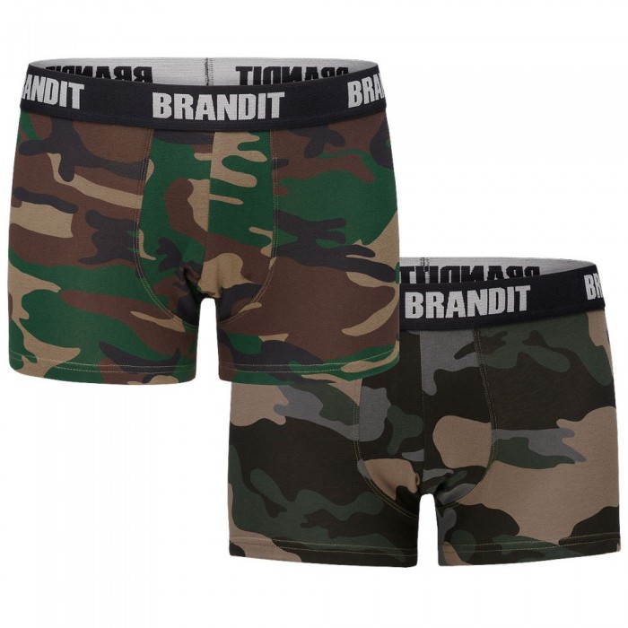 [해외]BRANDIT Logo 복서 브리프 2 단위 1138023333 Woodland / Dark Camo