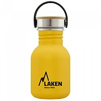 [해외]LAKEN 스테인레스 스틸 및 대나무 모자 Basic 350ml 12138048753 Yellow