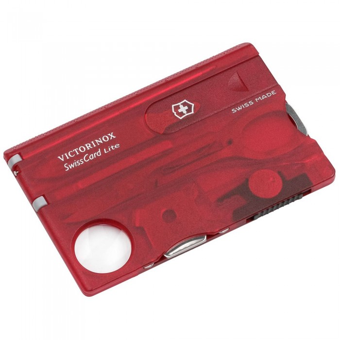 [해외]빅토리녹스 멀티툴 SwissCard Lite 4137863260 Red / Clear